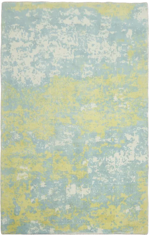 4x6 Light Blue & Yellow Abstract Rug