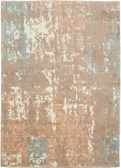6x8 Soft Brown & Peach Abstract Rug