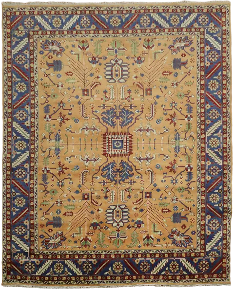 Traditional Peach Brown Oushak Hand-Knotted Large Rug 12x14