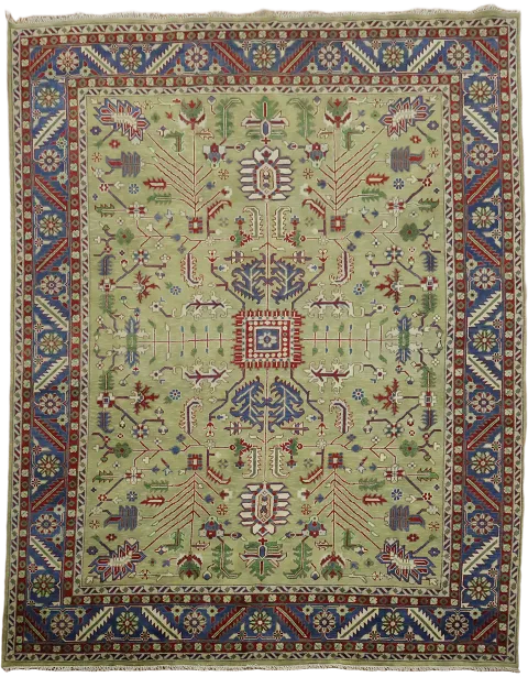 Luxurious Green Palace Rug Featuring Stunning Geometric Designs 12x15