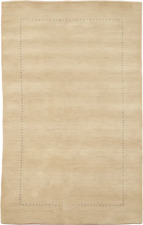 Timeless Beige Gabbeh Tribal Area Rug 5x8