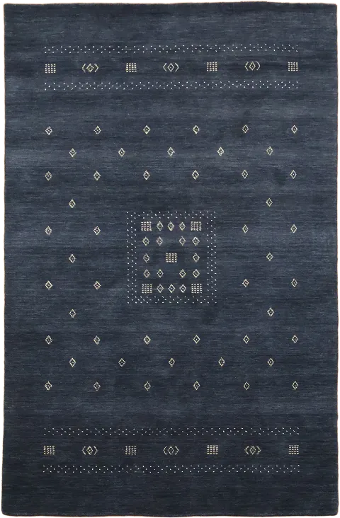 5x8 Navy Blue Gabbeh Tribal Area Rug