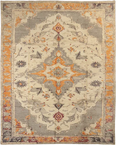 UNIQUE! Muted Ivory Traditional Oushak Oriental Wool Area Rug 8x10