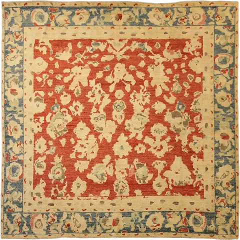 MUST SEE! All Over Oriental Traditional Oushak Square Wool Rug 8x8