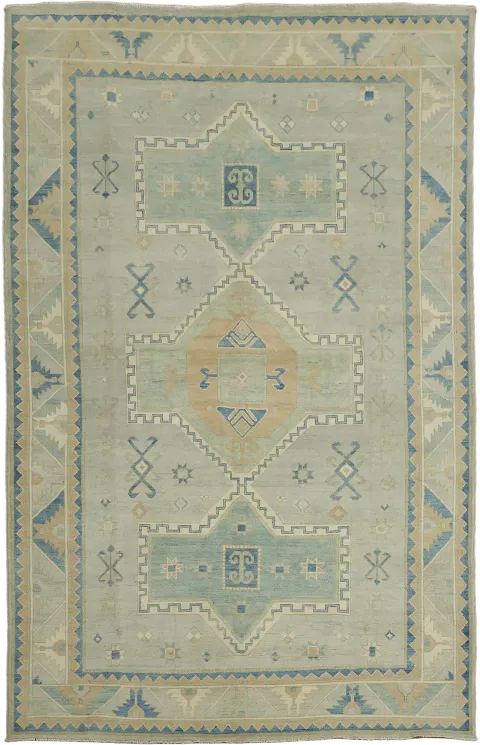 Kazak Oriental Wool Area Rug 6x9