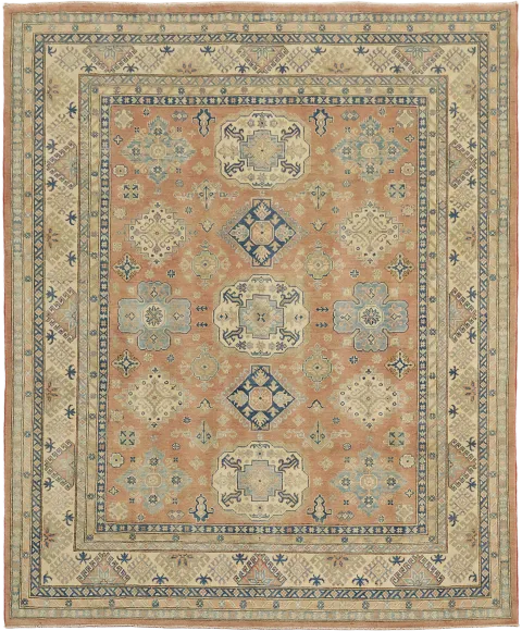Wool Geometric Kazak Oriental Area Rug 8x10