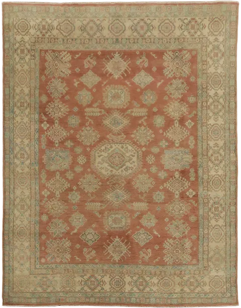 Traditional Persian-Inspired Rug in Warm Terracotta Shades 8x10