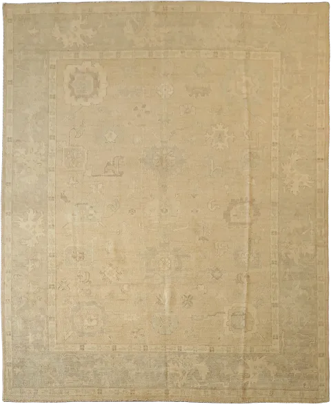 Vegetables Dye Muted Wool Oushak Turkish Area Rug 8x10