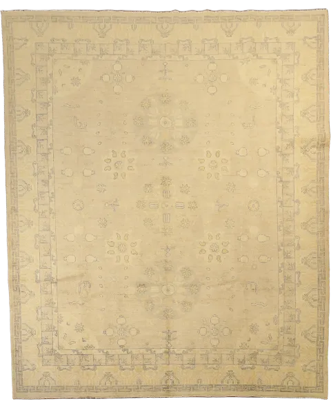 Outstanding Geometric Wool Oriental Oushak Turkish Area Rug 8x10