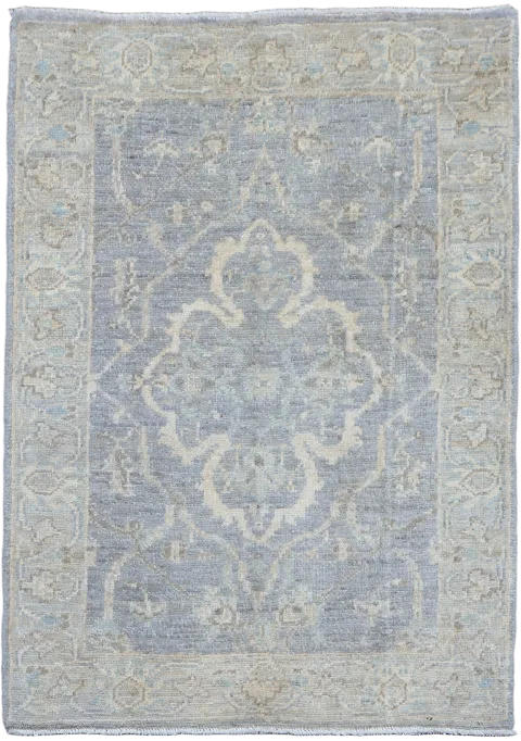 Muted Wool Oushak Turkish Rug 2x3