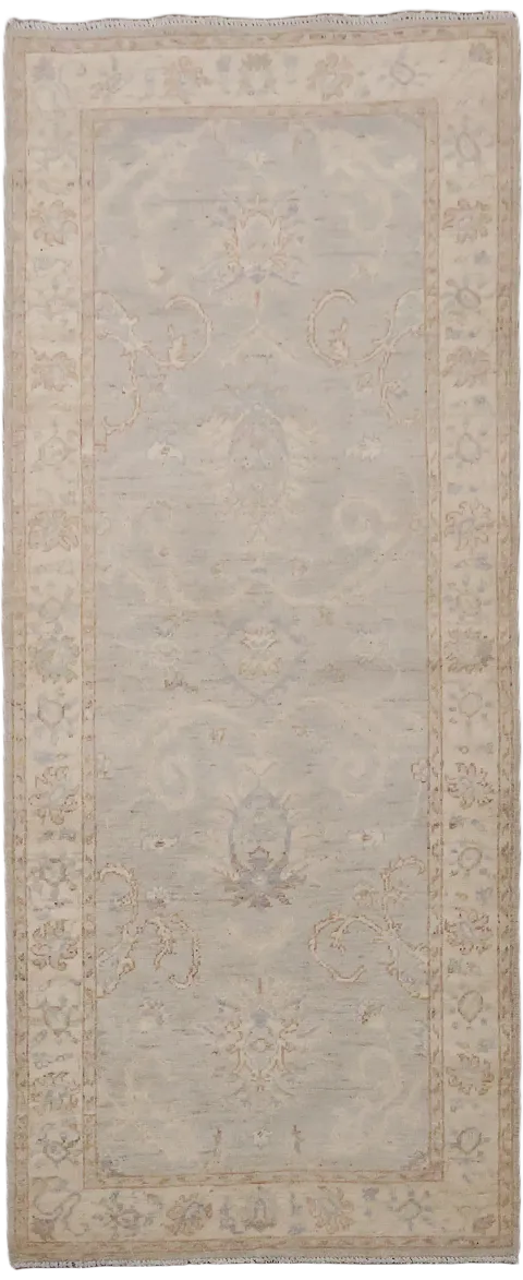Mute Top Quality Wool Oushak Turkish Runner Rug 3x7