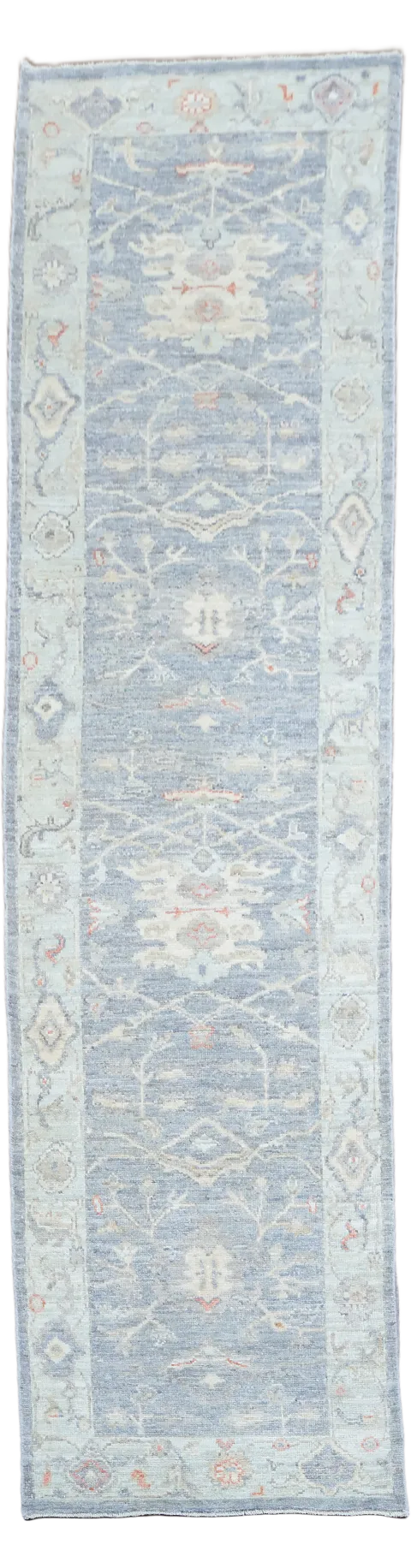 Stunning Wool Oushak Turkish Runner Rug 3x10