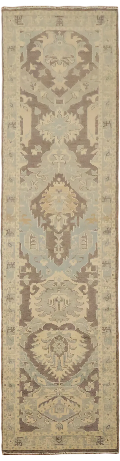 Top Quality Wool Oushak Turkish Runner Rug 3x10