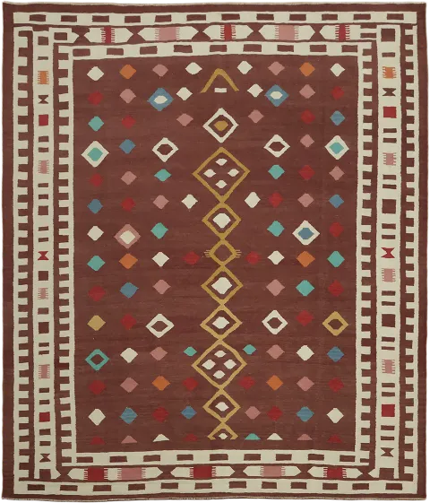Flat Weave Wool Kilim Turkish Area Rug 8x10