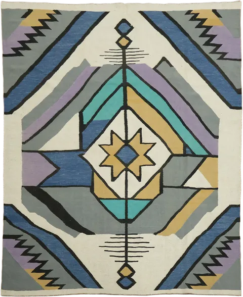 Contemporary Wool Kilim Turkish Area Rug 8x10