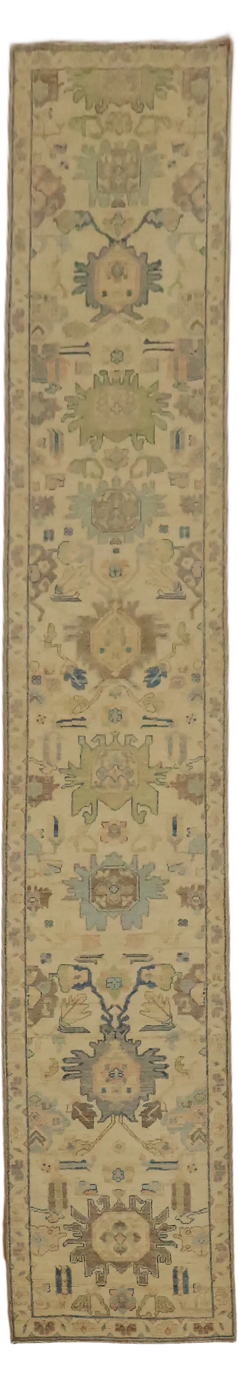 Palace Size Wool Oushak Turkish Runner Rug 3x16