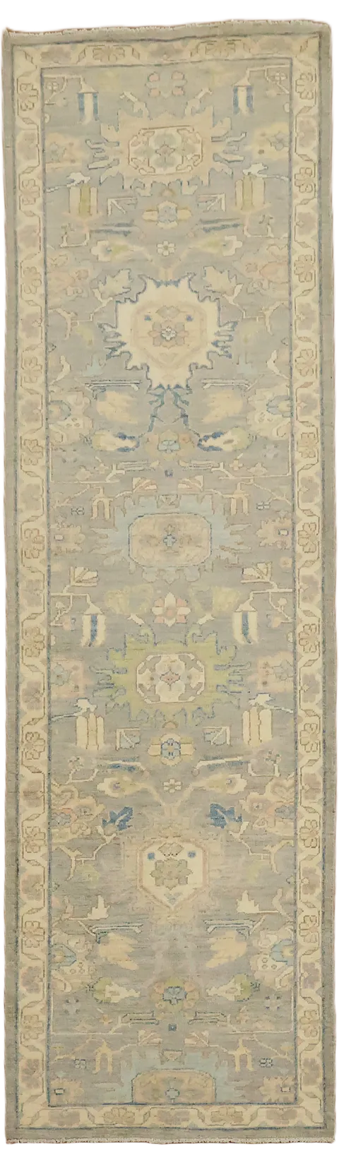 Top Quality Wool Oushak Turkish Runner Rug 3x10