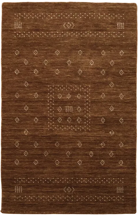Rich Brown Gabbeh Tribal Rug 3x5
