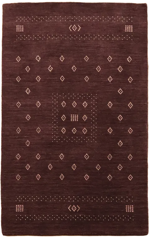 RIch Maroon Gabbeh Tribal Rug 3x5