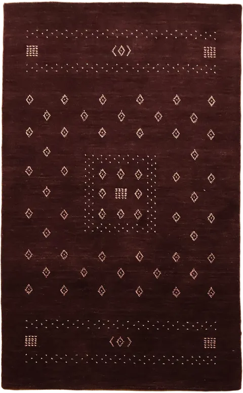 Burgundy Gabbeh Tribal Rug 3x5