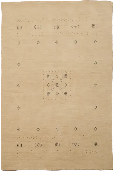 Beige Gabbeh Tribal Rug 4x6