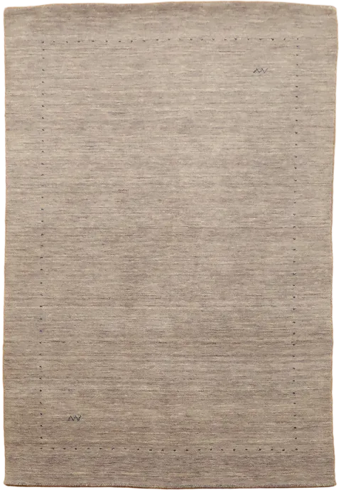 4x6 Gray Gabbeh Hand-Knotted Rug
