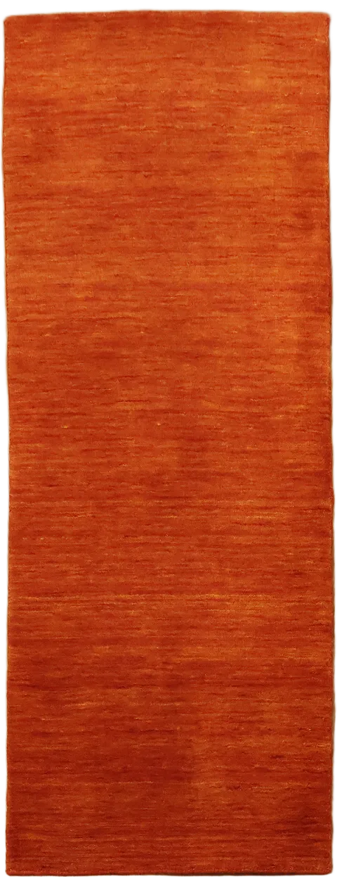 2x5 Deep Orange Gabbeh Runner Rug