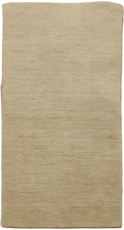 Serene Beige Gabbeh Hand-Knotted Rug 2x4