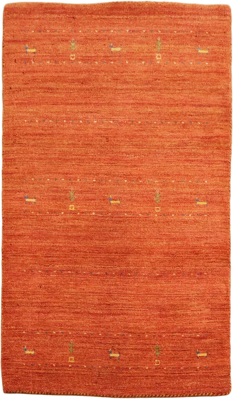 Orange Gabbeh Tribal Rug 3x5