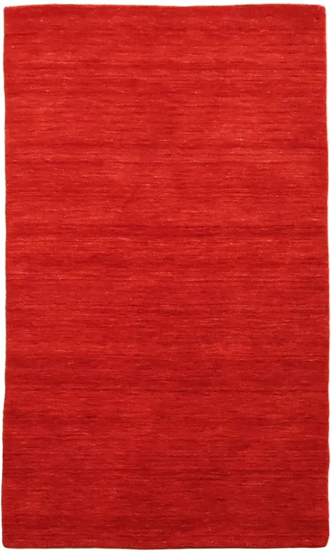 3x5 Solid Red Gabbeh Rug