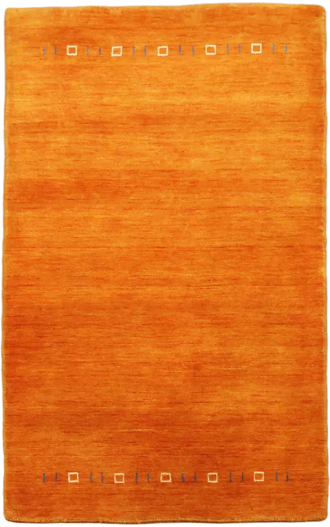 3x5 Hand-Knotted Orange Gabbeh Tribal Rug