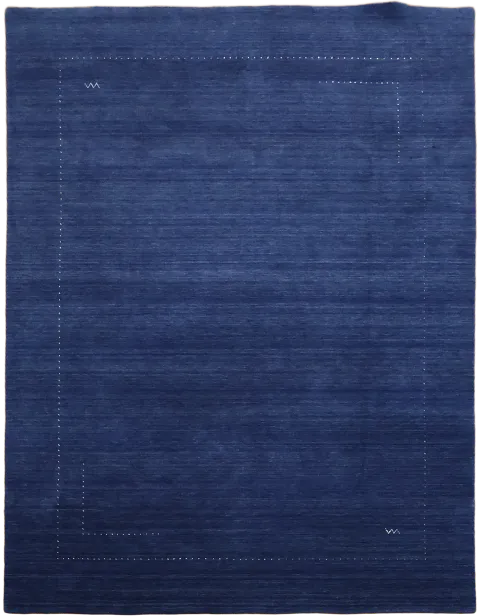 Elegant Vibrant Navy Blue Hand-made Gabbeh Rug for Modern Interiors 9'x12'