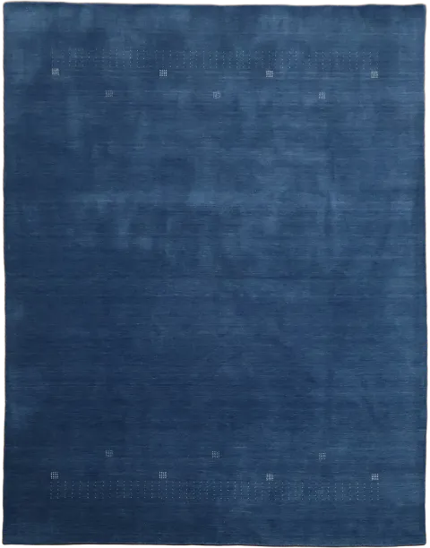 Navy Blue Artisan Gabbeh Wool Rug for Modern Living Spaces 9'x12'