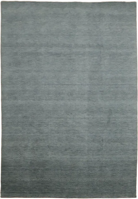 Gabbeh Minimalist Gray Blue Rug for Modern and Cozy Interiors 11' 9'' X 8' 2''