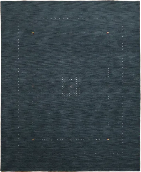 Dark Blue Designer Rug with Subtle Intricate Design 8'x10'