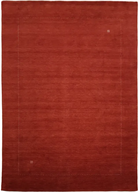 Bold Red Large Gabbeh Indian Hand-Knotted Wool Rug 10'x14'