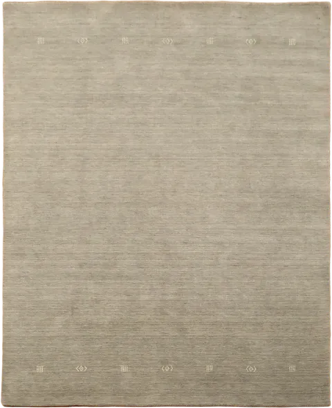 8x10 Gray Gabbeh Hand-Knotted Tribal Area Rug