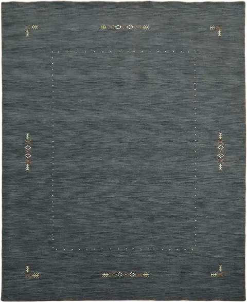 Charcoal Grey Gabbeh Area Rug 8x10