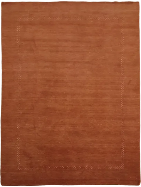 Terracotta Gabbeh Hand-Knotted Area Rug 9x12