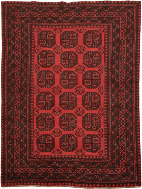Top Quality Geometric Tribal Balouch Oriental Wool Area Rug 6x8