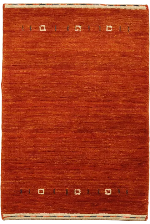 Warm Orange Gabbeh Tribal Rug 2x3