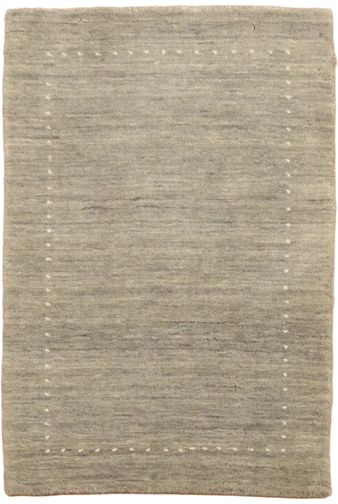 2x3 Gray & Ivory Gabbeh Oriental Rug