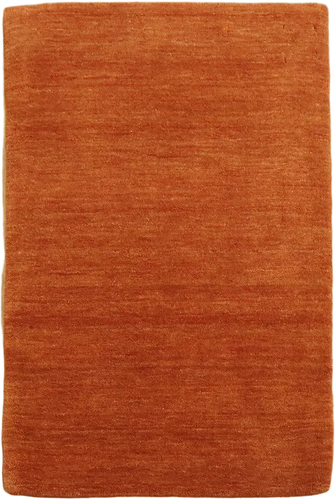 2x3 Orange Gabbeh Solid Rug