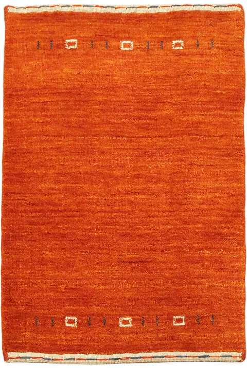 Orange Gabbeh Tribal Foyer Rug 2x3