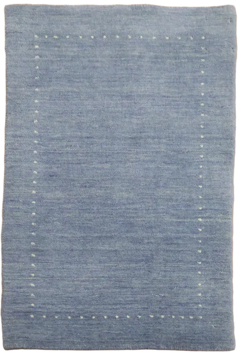 Serene Blue Rug with Minimalist Pattern for Peaceful Vibes 2'x3'