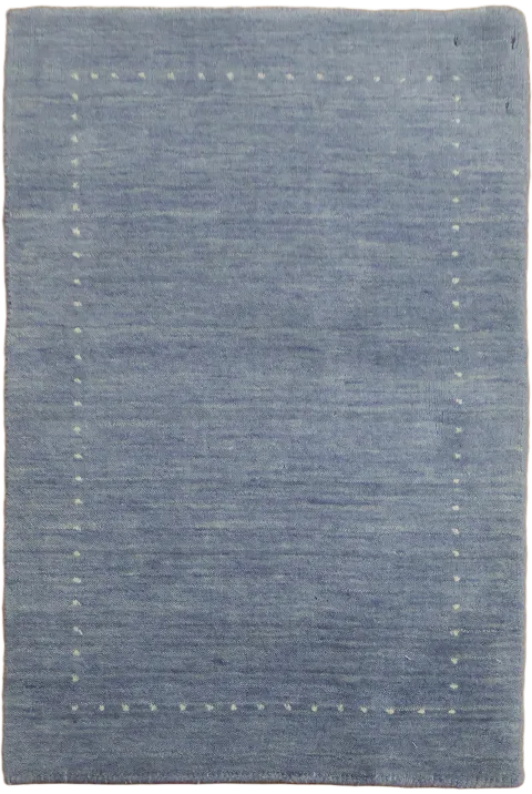 Classic blue textured rug that complements contemporary furnishings 2'x3'