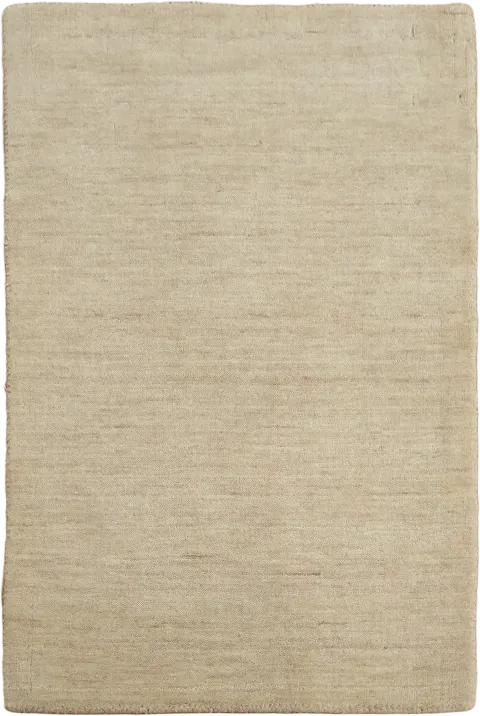 Solid Beige Gabbeh Foyer Rug 2x3