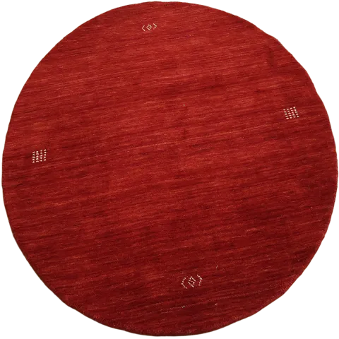 Stylish Red Round Gabbeh Rug for a Warm and Cozy Touch 4'x4'
