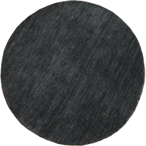Elegant Dark Charcoal Gray Round Rug for Modern Spaces 3'x3'