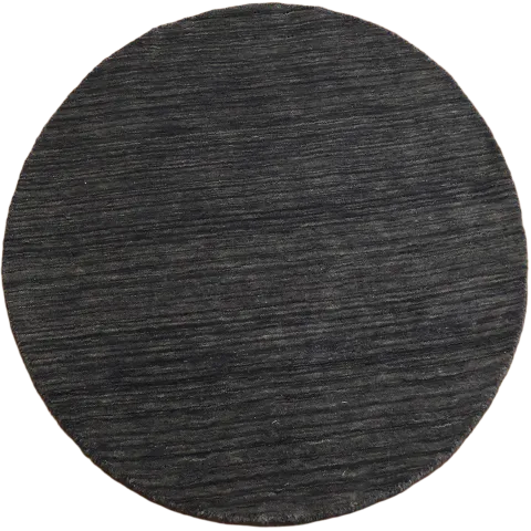 Premium Dark Charcoal Gabbeh Round Rug for Contemporary Homes 3'x3'